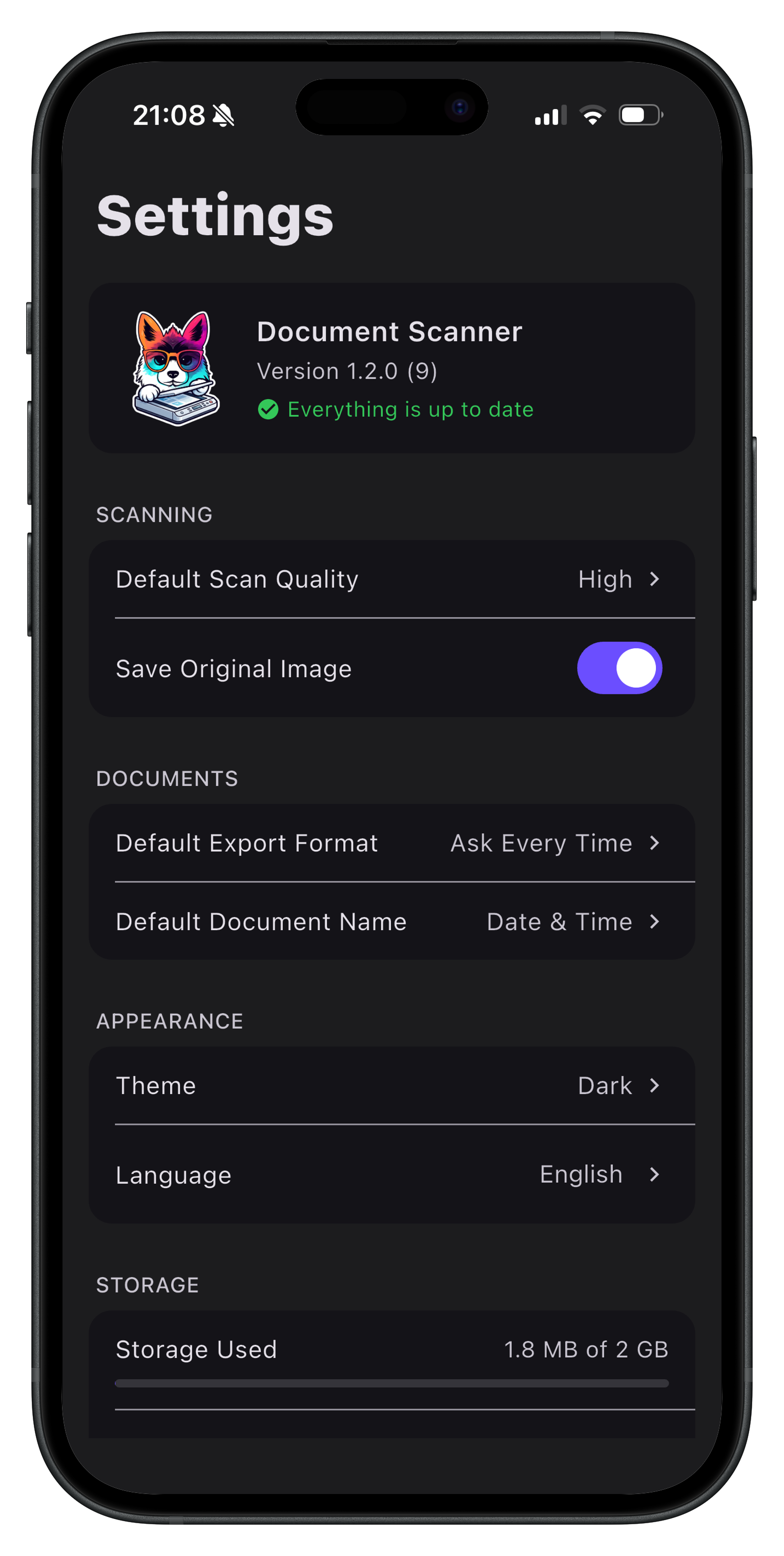 NerdyScan sharing a document